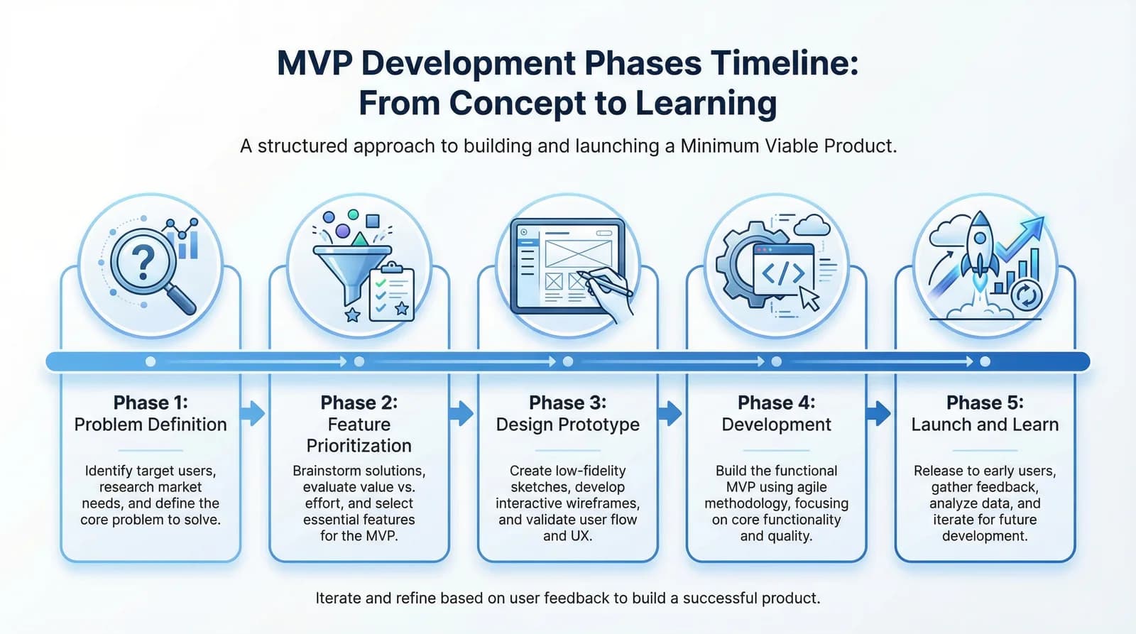 MVP entwickeln lassen: Von der Idee zum Prototyp in 4-8 Wochen - Illustration
