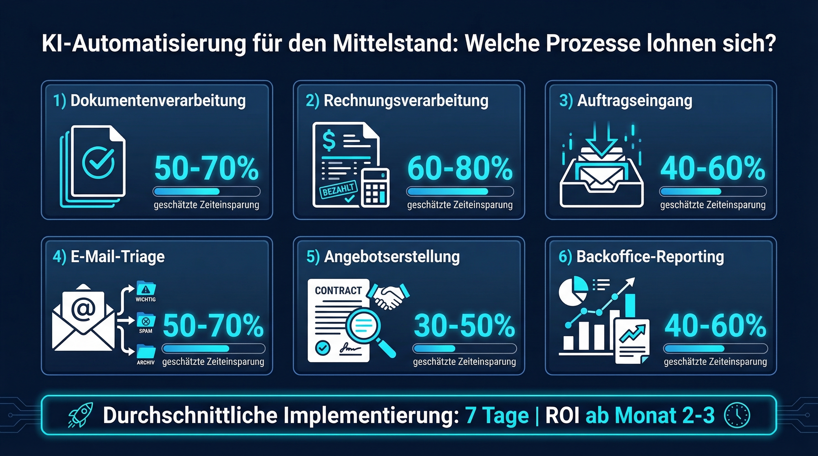KI-Automatisierung für den Mittelstand: Welche Prozesse lohnen sich?